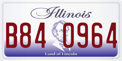 IL license plate B840964