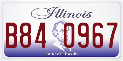 IL license plate B840967