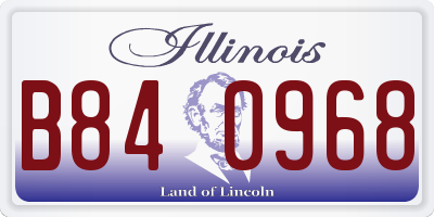 IL license plate B840968