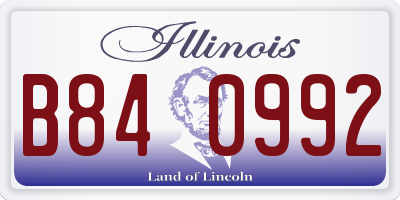 IL license plate B840992