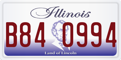 IL license plate B840994