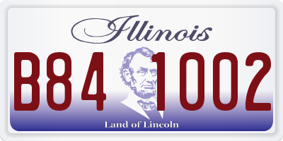 IL license plate B841002