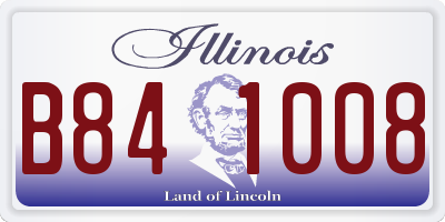 IL license plate B841008