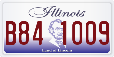 IL license plate B841009