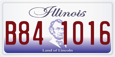 IL license plate B841016