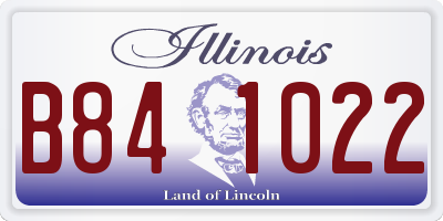 IL license plate B841022