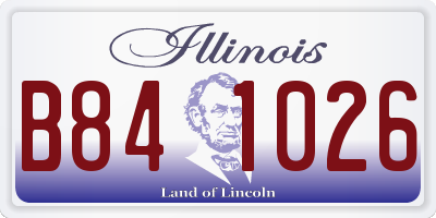 IL license plate B841026