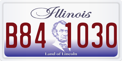 IL license plate B841030