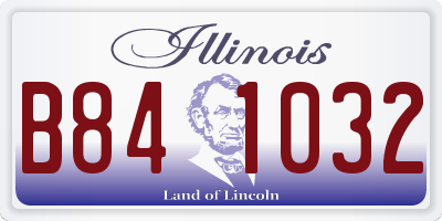 IL license plate B841032