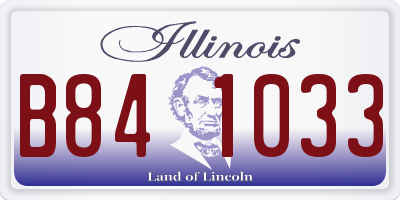 IL license plate B841033
