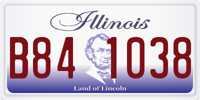 IL license plate B841038