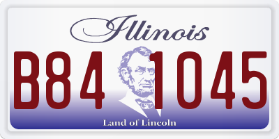 IL license plate B841045