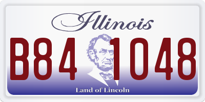 IL license plate B841048