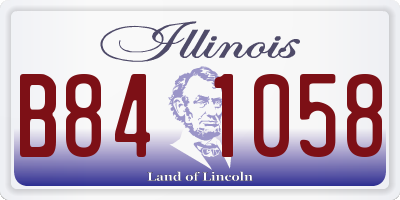 IL license plate B841058