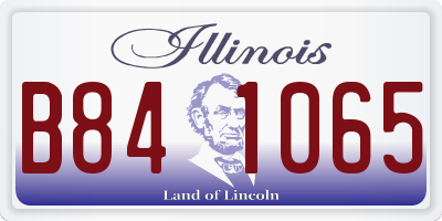 IL license plate B841065