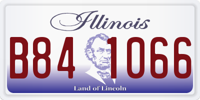 IL license plate B841066