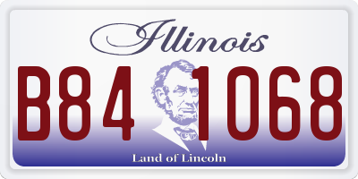 IL license plate B841068