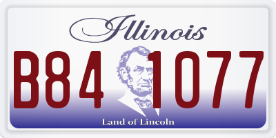 IL license plate B841077