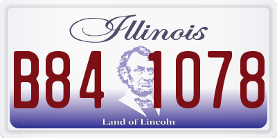 IL license plate B841078