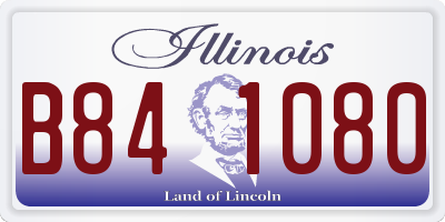 IL license plate B841080