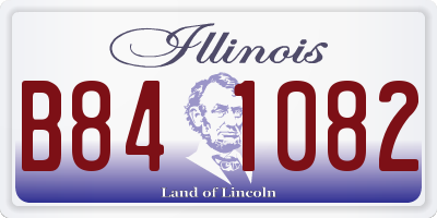 IL license plate B841082