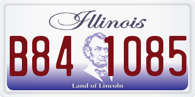 IL license plate B841085