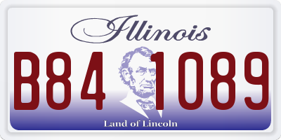 IL license plate B841089