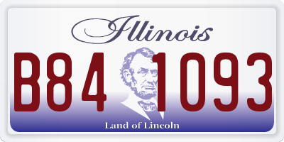 IL license plate B841093