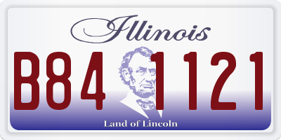IL license plate B841121