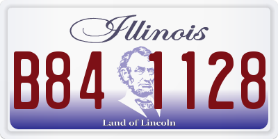 IL license plate B841128