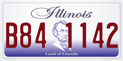 IL license plate B841142