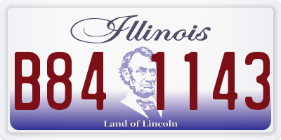 IL license plate B841143