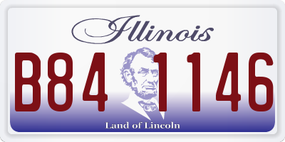 IL license plate B841146