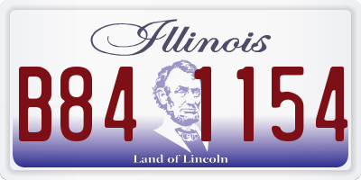 IL license plate B841154
