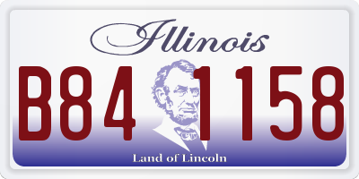 IL license plate B841158