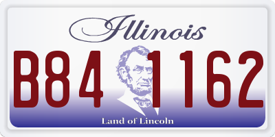 IL license plate B841162