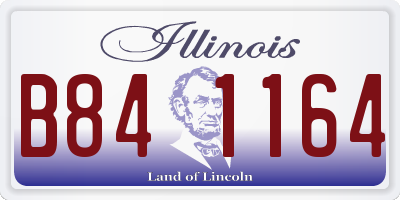 IL license plate B841164