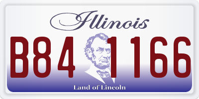 IL license plate B841166