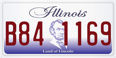 IL license plate B841169