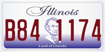IL license plate B841174