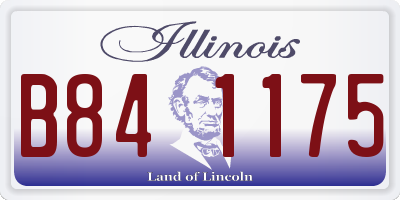 IL license plate B841175