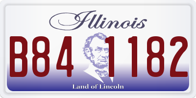 IL license plate B841182