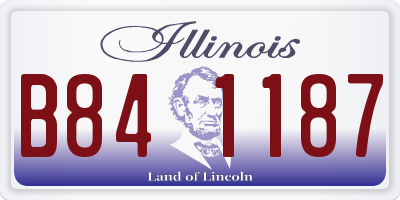 IL license plate B841187