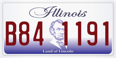 IL license plate B841191