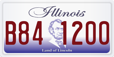 IL license plate B841200
