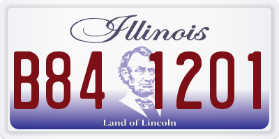 IL license plate B841201