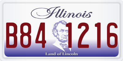 IL license plate B841216