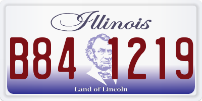 IL license plate B841219