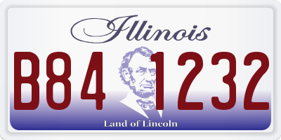 IL license plate B841232
