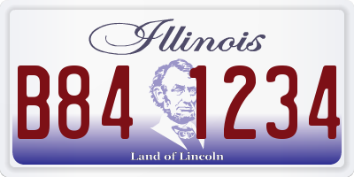 IL license plate B841234